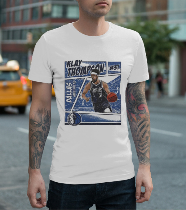 Klay Thompson Dallas Mavericks #31 NBA Basketball Comic Vintage T-Shirt