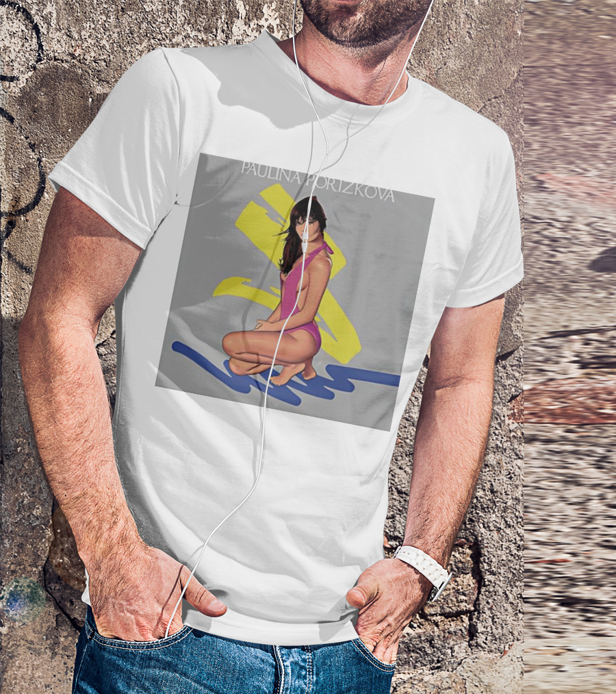 PAULINA PORIZKOVA CLASSIC Colorful Illustration On Gray Background T-Shirt