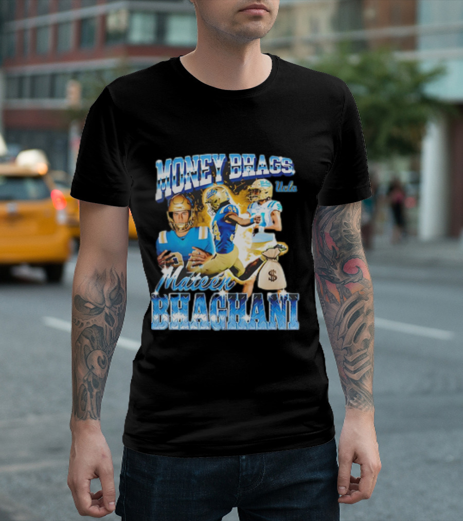 Money Bhags Mateen Bhaghani UCLA Football T-Shirt