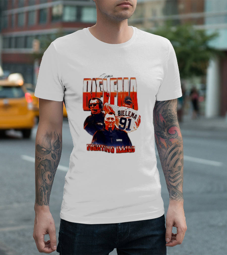 Coach Bielema 91 Fighting Illini T-Shirt