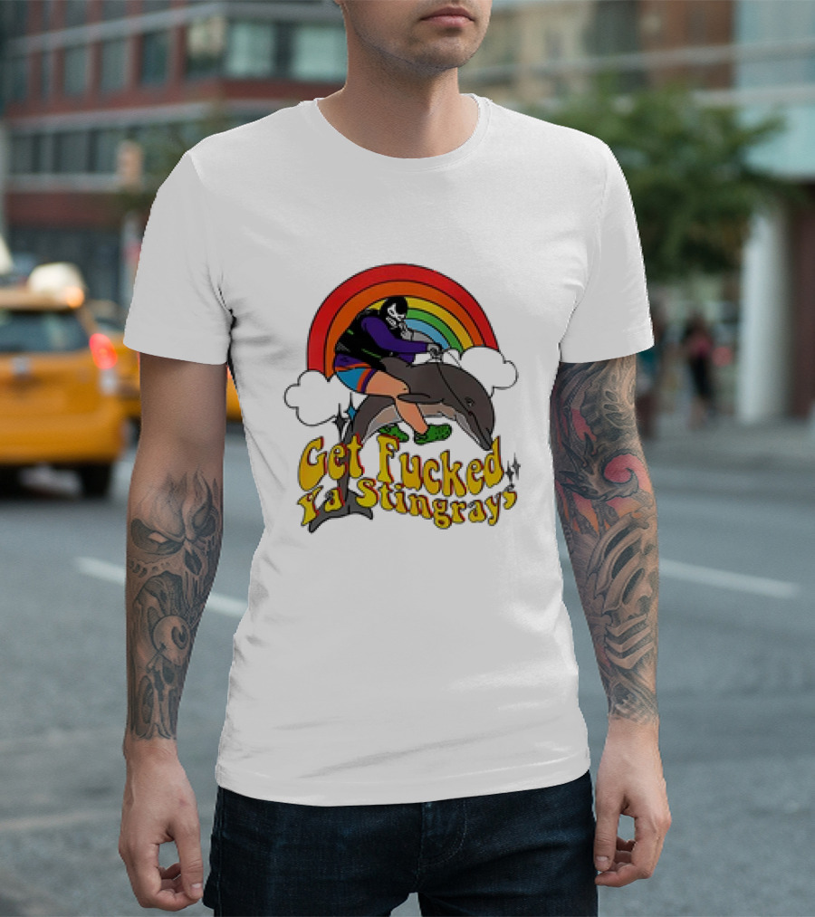Powerfish Get F Ya Stingrays Rainbow Rider T-Shirt