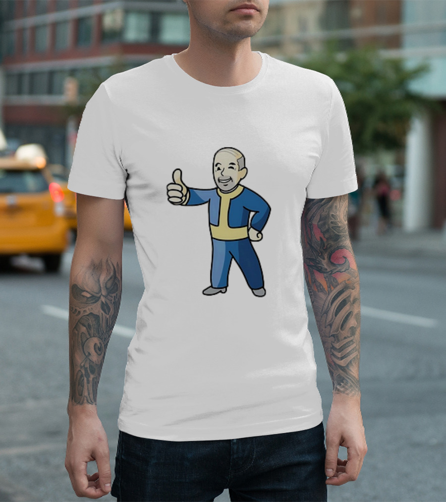 Vault Nate Fallout Vault Boy Thumbs Up Cartoons T-Shirt