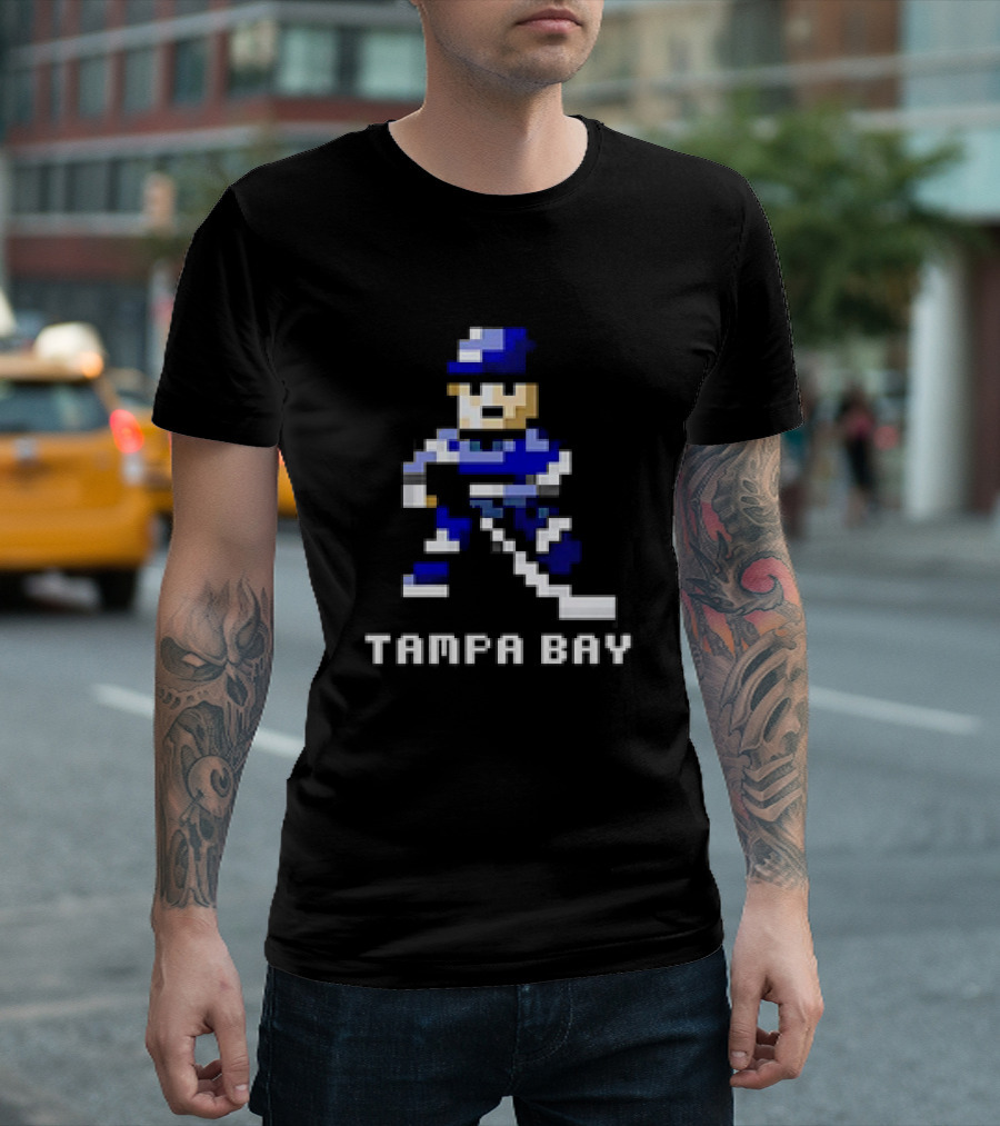 Tampa Bay 8 Bit Hockey Player T-Shirt