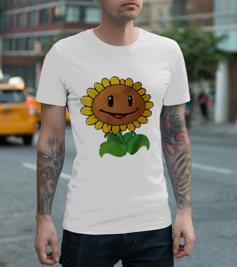 Sunflower Character Plants Vs Zombies T-Shirt