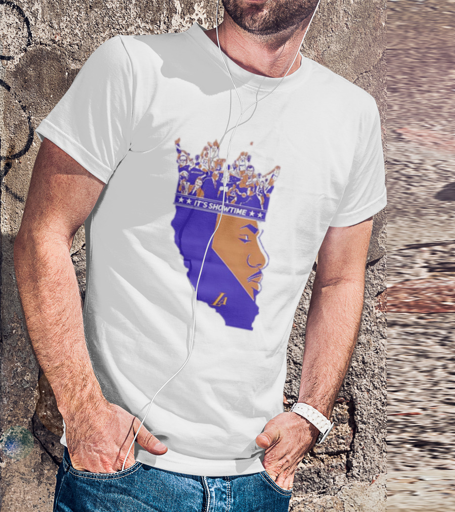 Lebron James It's Showtime Los Angeles Lakers Crown California T-Shirt