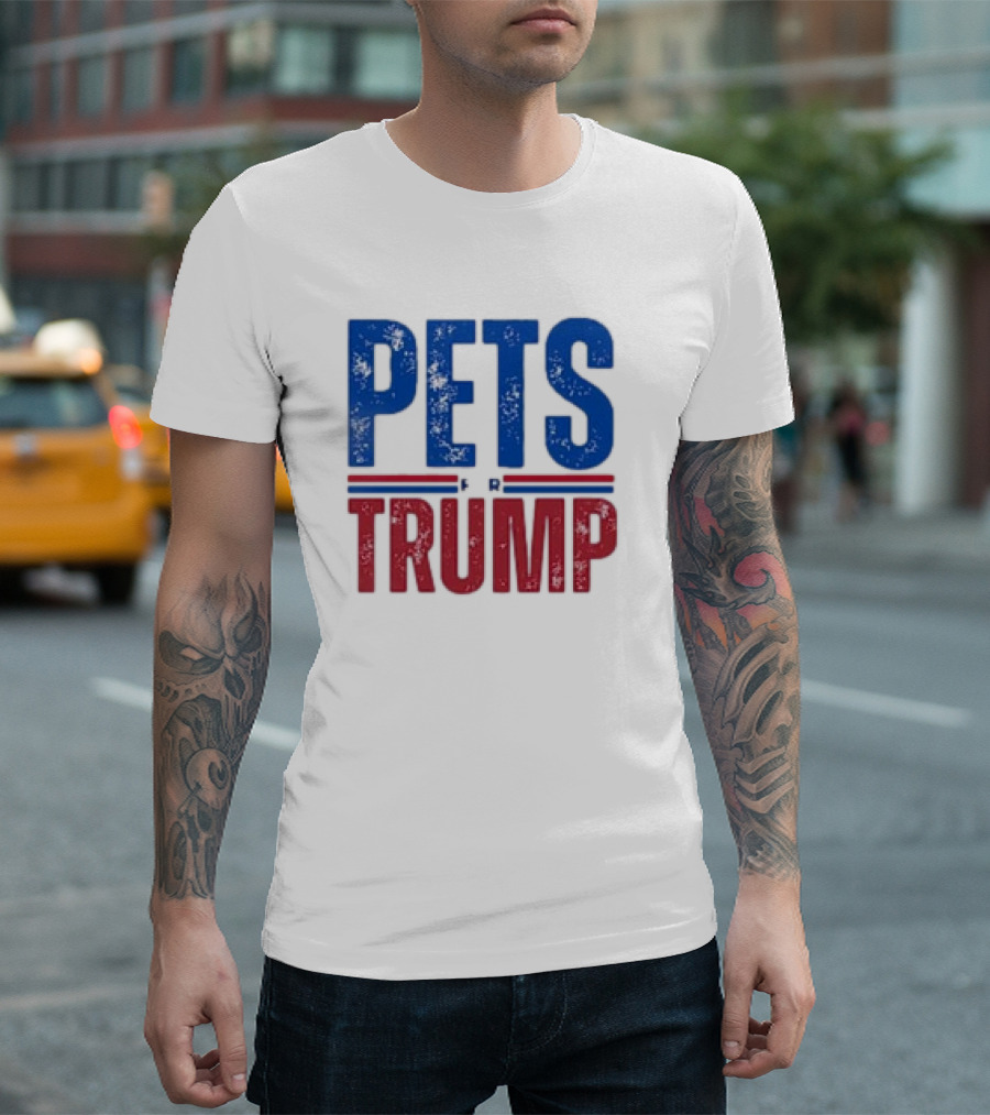 Vintage Pets for Trump Retro Distressed Political Support T-Shirt