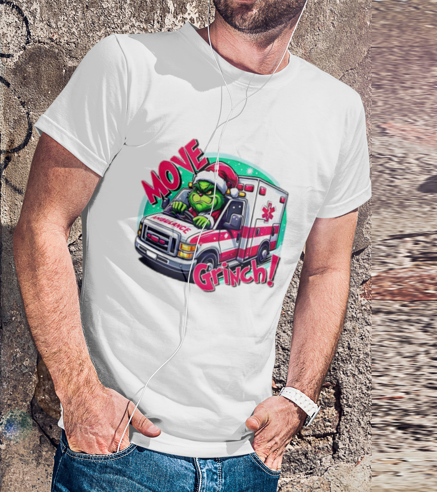MOVE Grinch Christmas Ambulance Driver T-Shirt