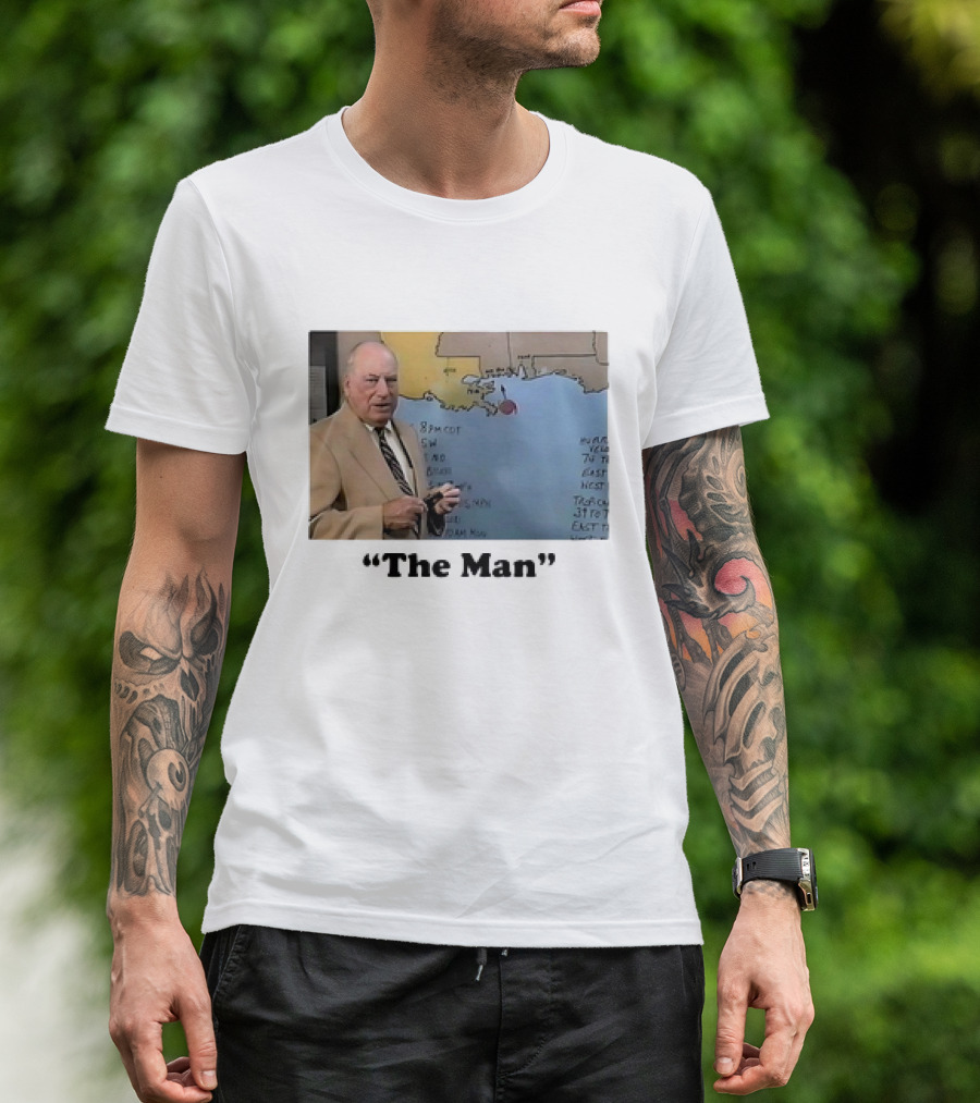 The Man Nash Roberts Weather Map Presentation T-Shirt
