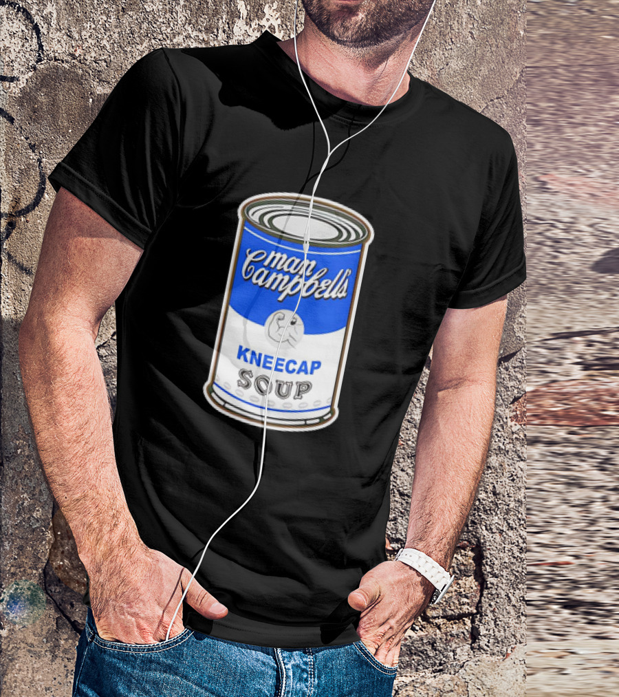 Man Campbell’s Vintage Kneecap Soup Can T-Shirt