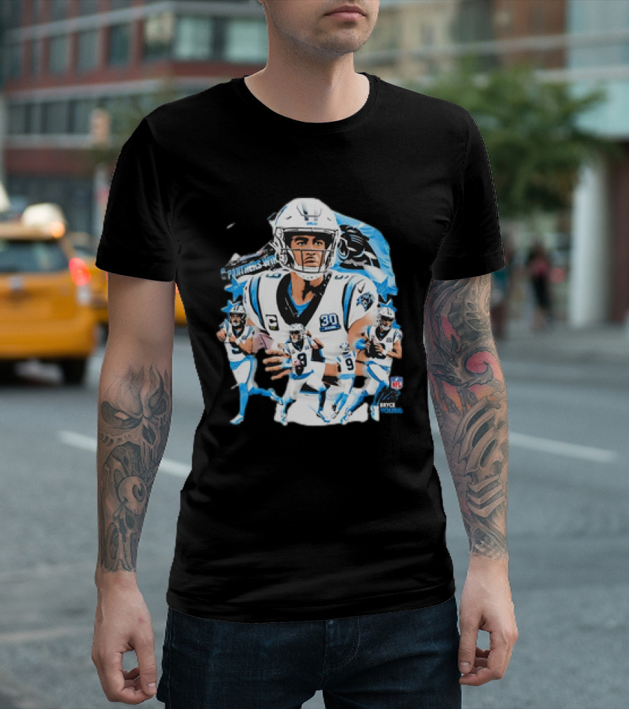 Bryce Young Carolina Panthers NFL Quarterback Action Series T-Shirt
