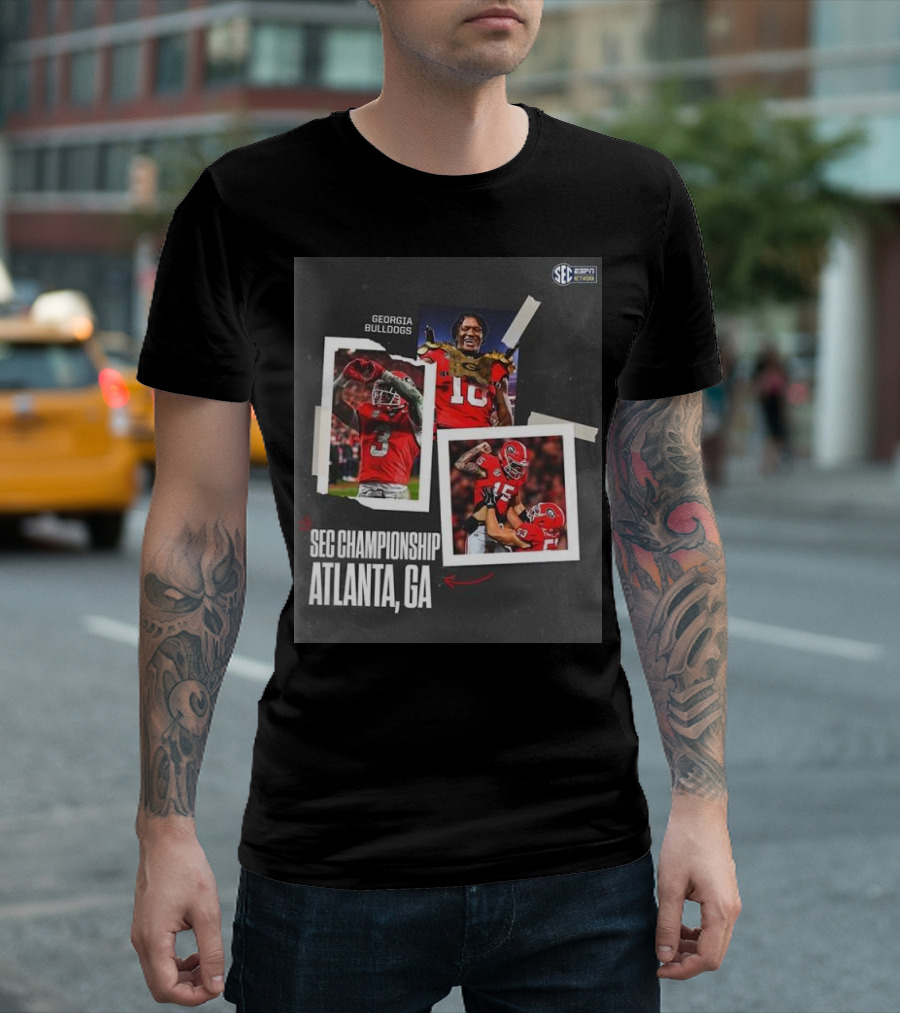 Georgia Bulldogs 2024 SEC Championship Atlanta GA Custom Name Christmas T-Shirt