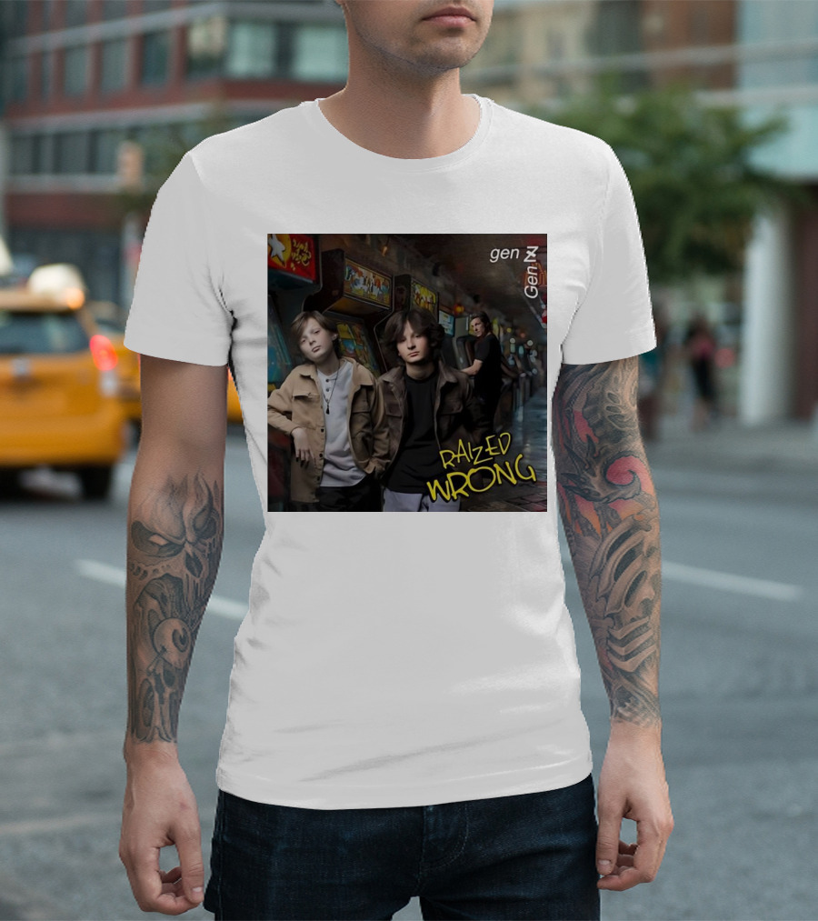 Raized Wrong Gen Z Gen X Arcade Retro Ambience T-Shirt
