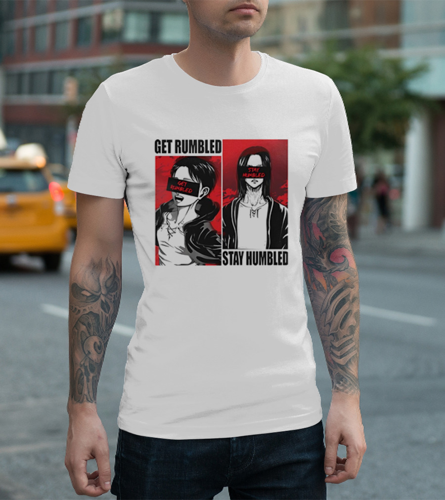 Get Rumbled Stay Humbled Attack On Titan Manga Characters T-Shirt