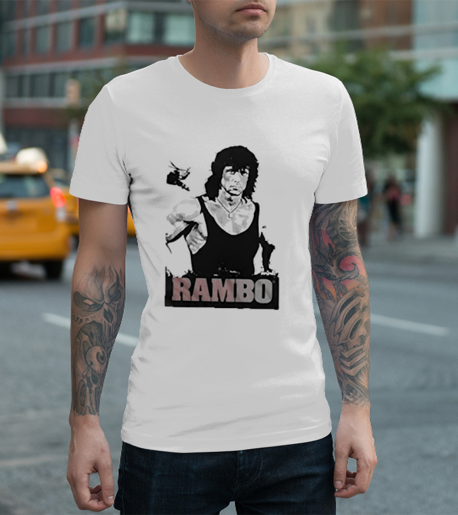 Rambo First Blood Black Tank T-Shirt
