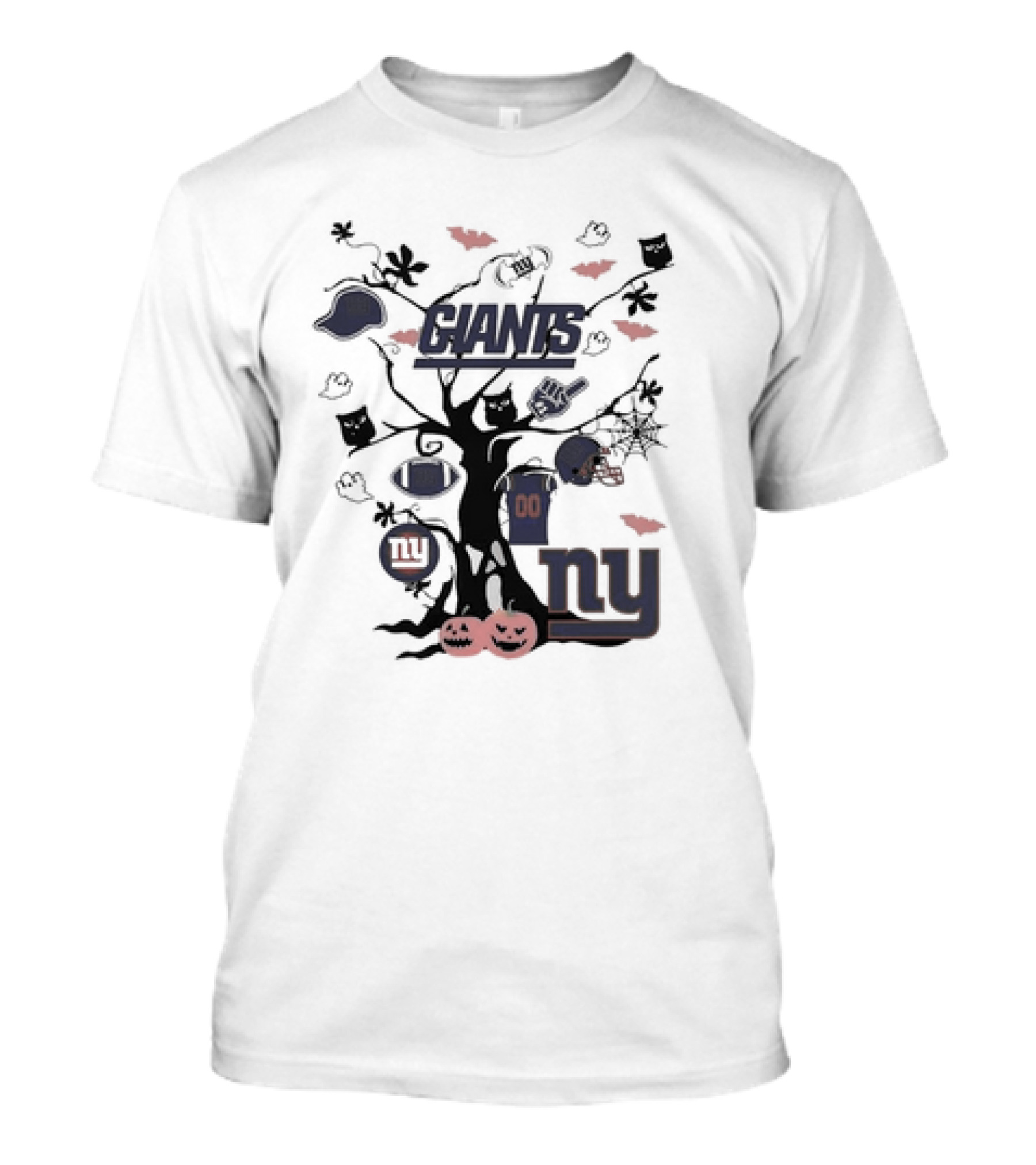 New York Giants Halloween Tree NFL Team T-Shirt