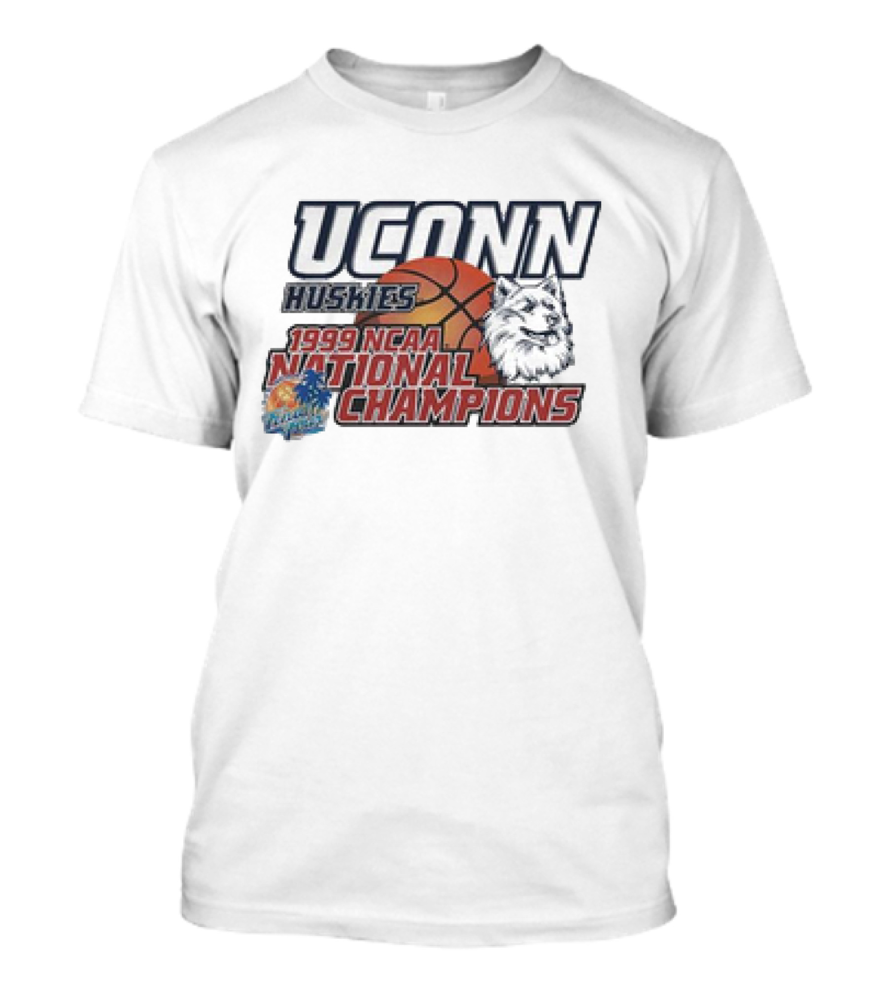UConn Huskies 1999 NCAA National Champions Vintage Basketball Wolf T-Shirt