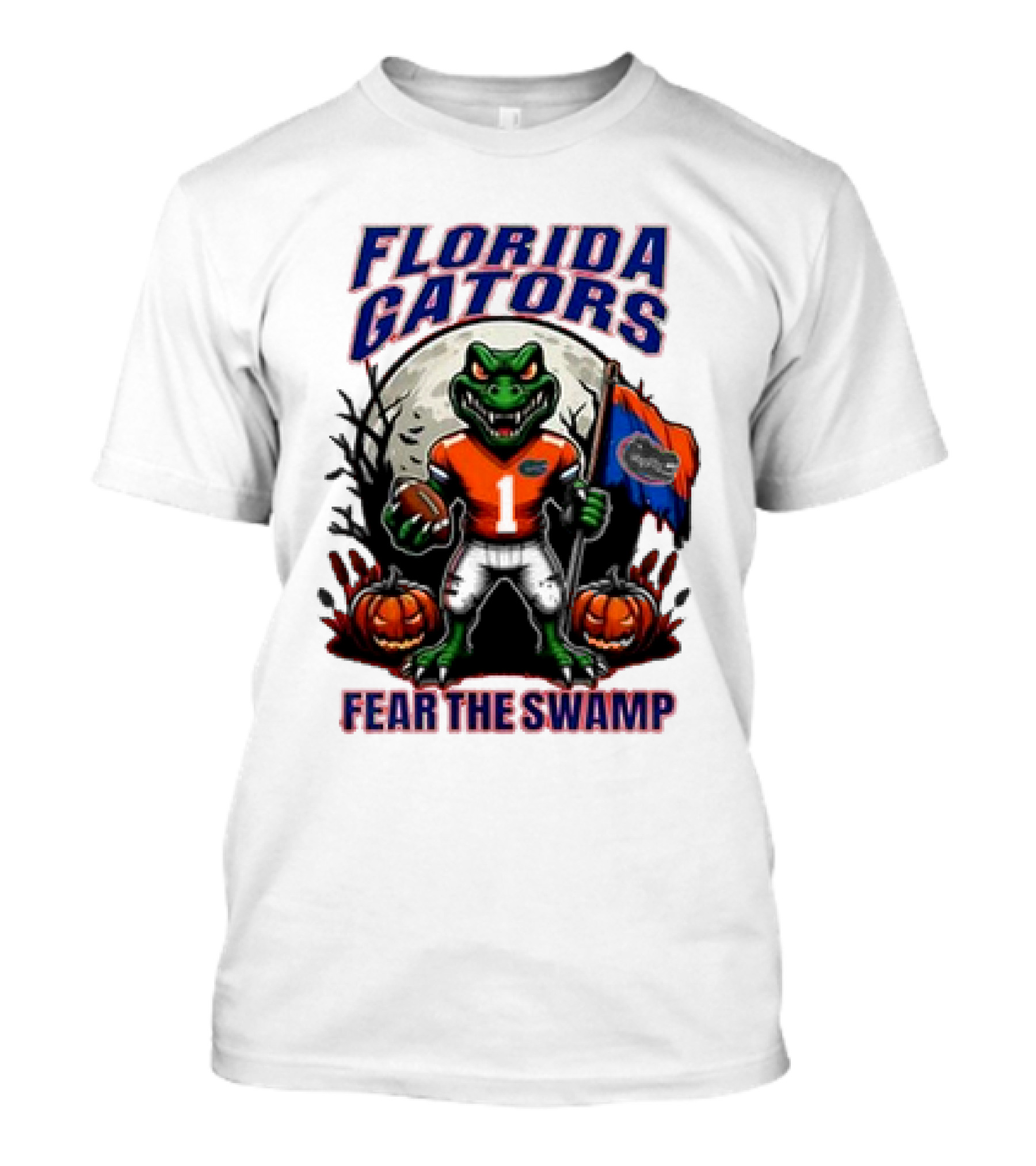 Florida Gators Fear The Swamp Halloween Football Pumpkins T-Shirt
