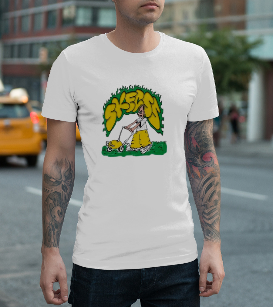 Skegss Lawn Mower Cartoon Graphic Classic T-Shirt