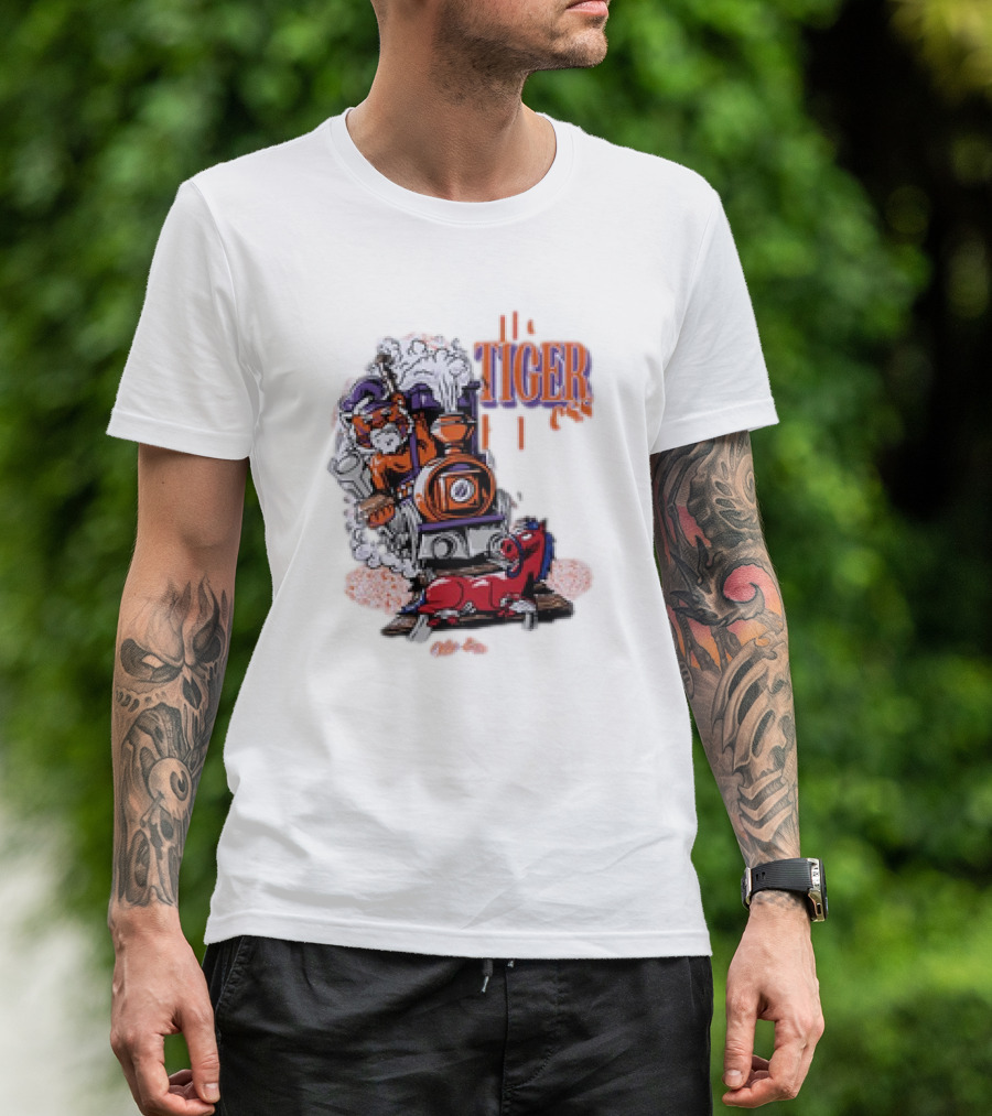 Tiger Express Steamrolls SMU Mustangs Clemson Victory T-Shirt