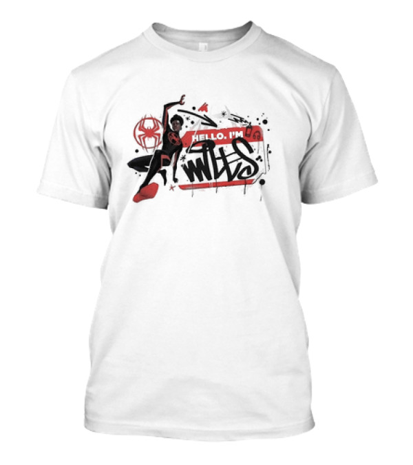 Marvel Spider-Man Across The Spider-Verse Hello I'm Miles T-Shirt