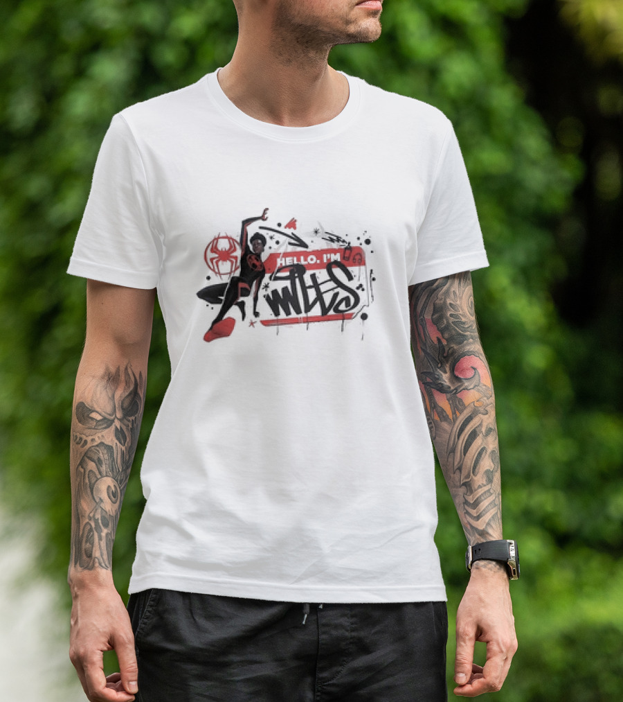 Marvel Spider-Man Across The Spider-Verse Hello I'm Miles T-Shirt