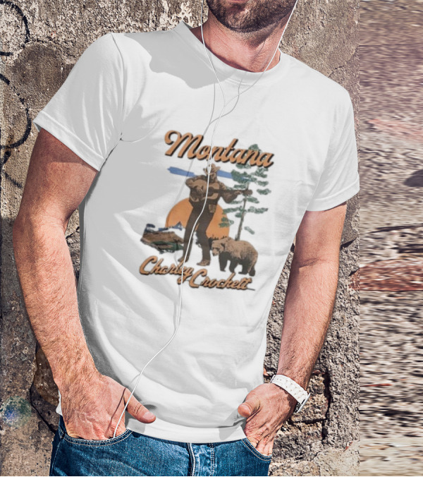 Charley Crockett Montana Bear Scenic Music Adventure T-Shirt