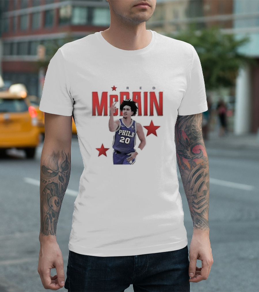 Jared McCain Philly 20 Red Stars Philadelphia Basketball T-Shirt