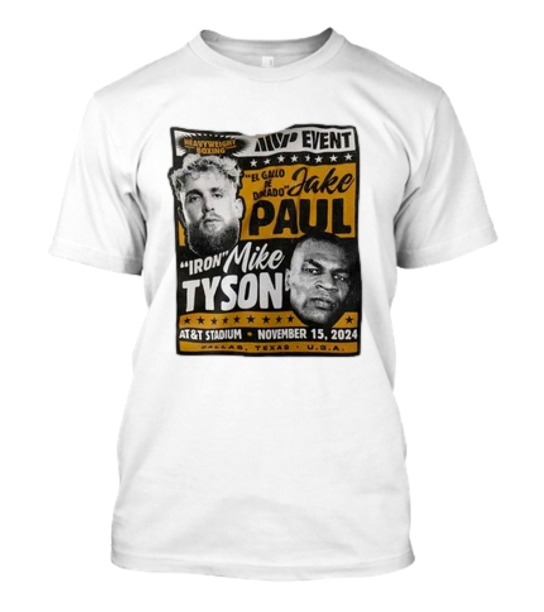 Heavyweight Boxing Event Jake Paul Vs Mike Tyson AT&T Stadium November 15, 2024 Dallas Texas USA T-Shirt