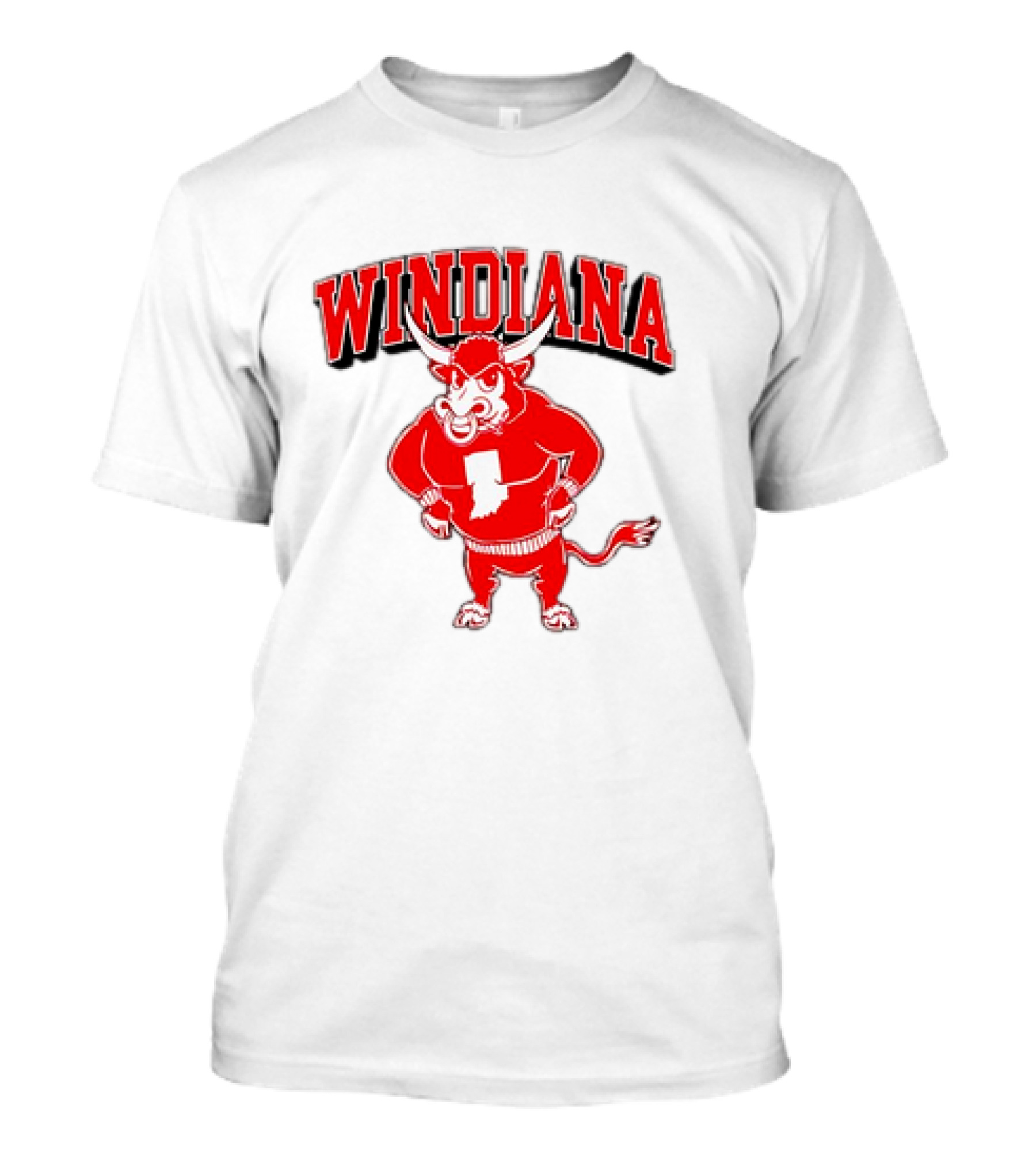 Indiana Hoosiers Windiana Indiana State Bull Mascot Vintage T-Shirt