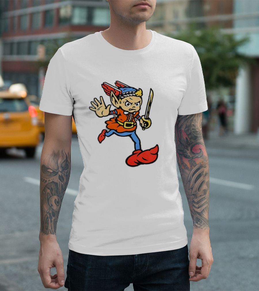 Cleveland Guardians Cartoon Baseball Mascot T-Shirt