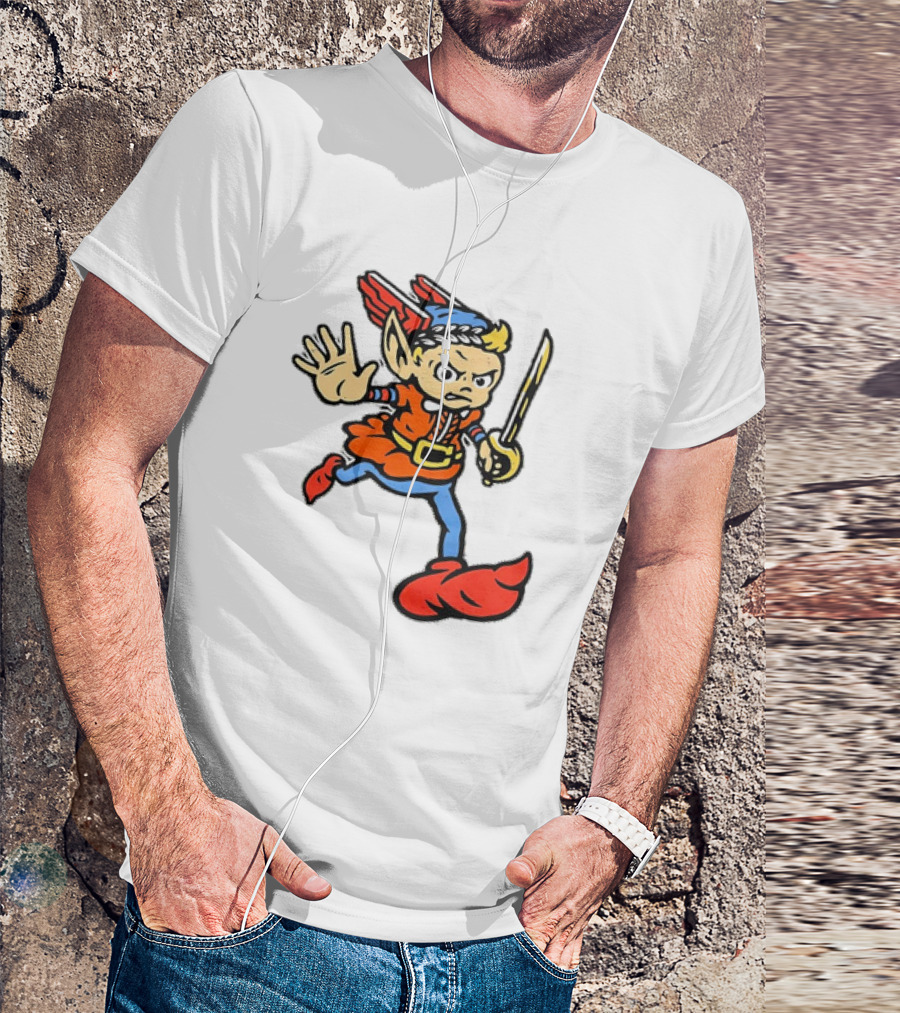 Cleveland Guardians Cartoon Baseball Mascot T-Shirt