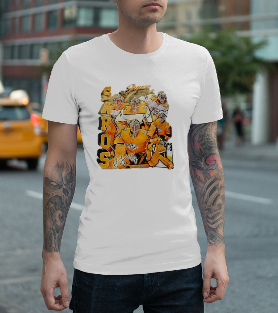 Juuse Saros Nashville Predators Hockey Vintage 17 True T-Shirt
