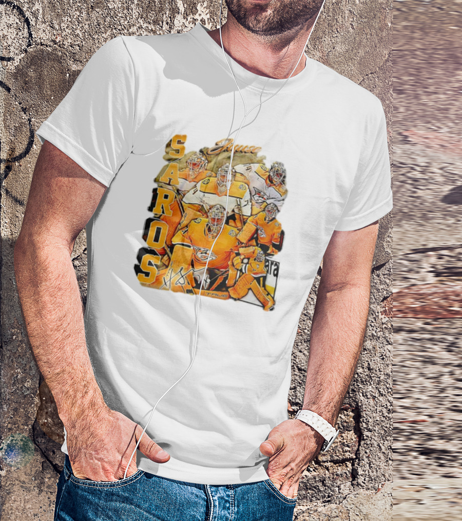 Juuse Saros Nashville Predators Hockey Vintage 17 True T-Shirt