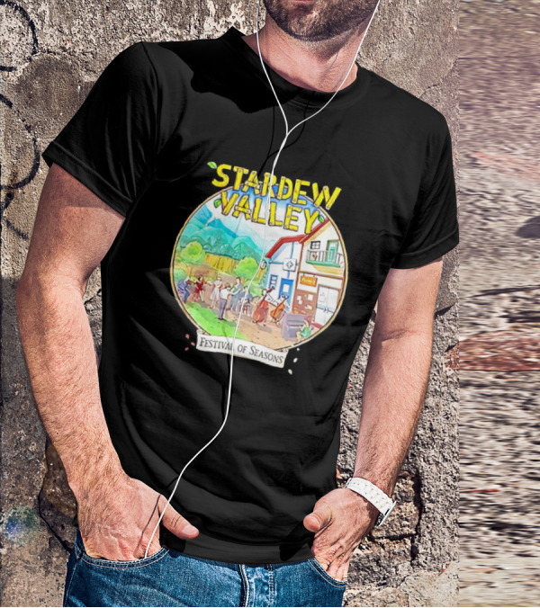 Stardew Valley Festival Of Seasons Pelican Town Celebration Scene T-Shirt