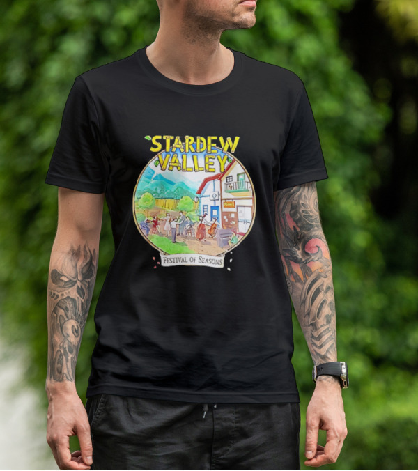Stardew Valley Festival Of Seasons Pelican Town Celebration Scene T-Shirt