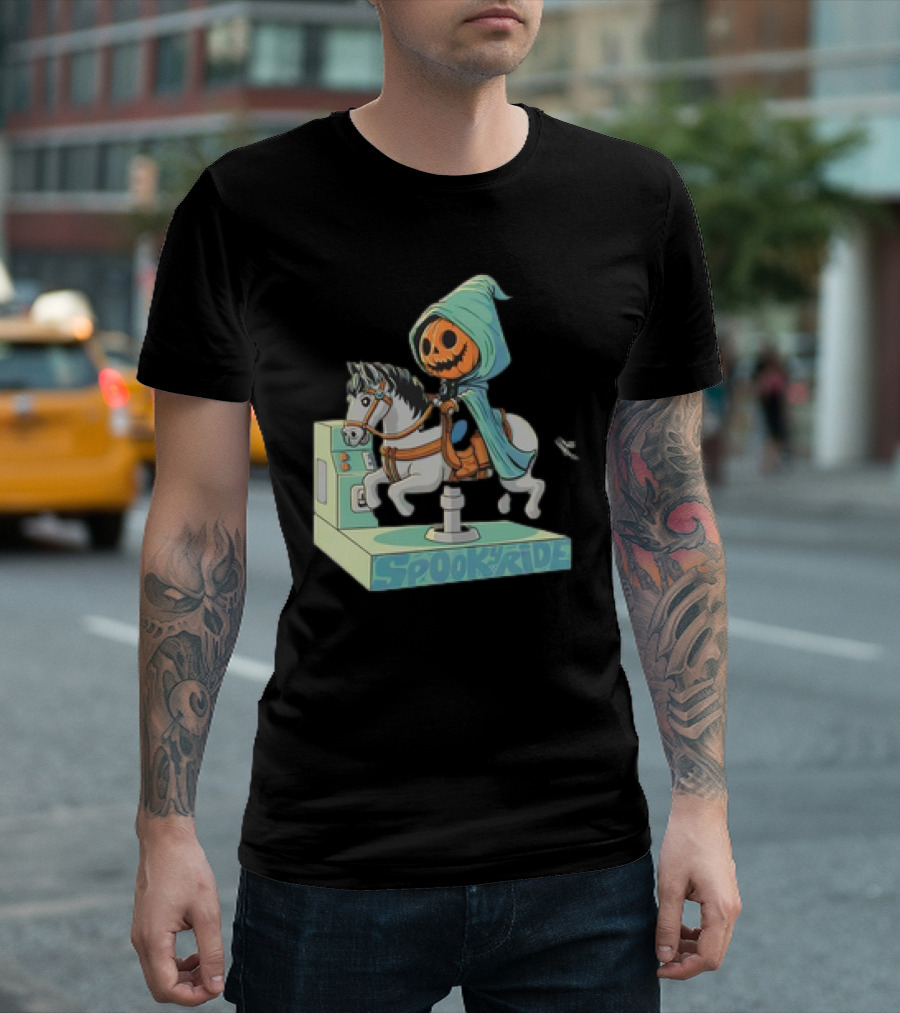 The Legend of Sleepy Hollow Headless Horseman Spooky Ride Coin Operated Ride T-Shirt