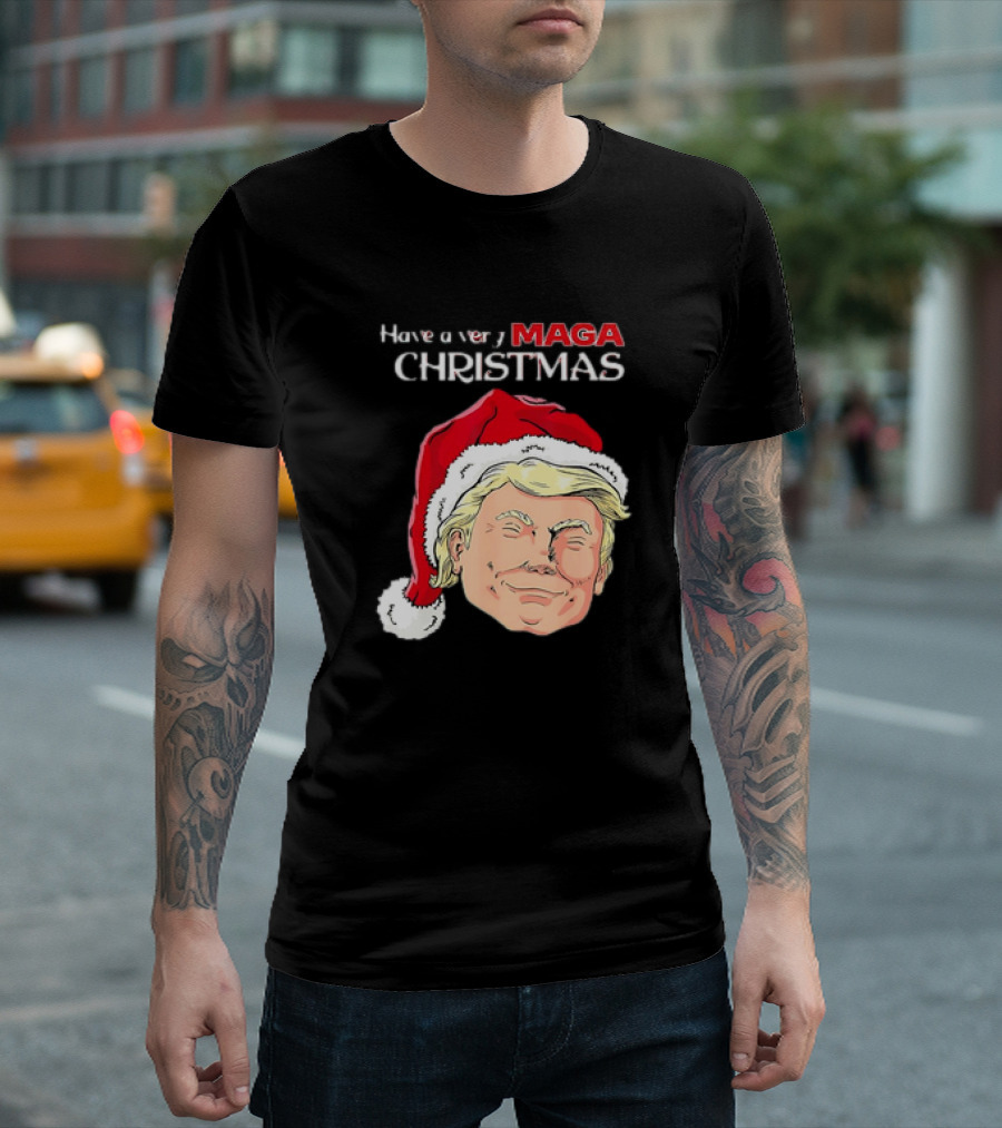 Have a Very MAGA Christmas Trump Santa Hat T-Shirt