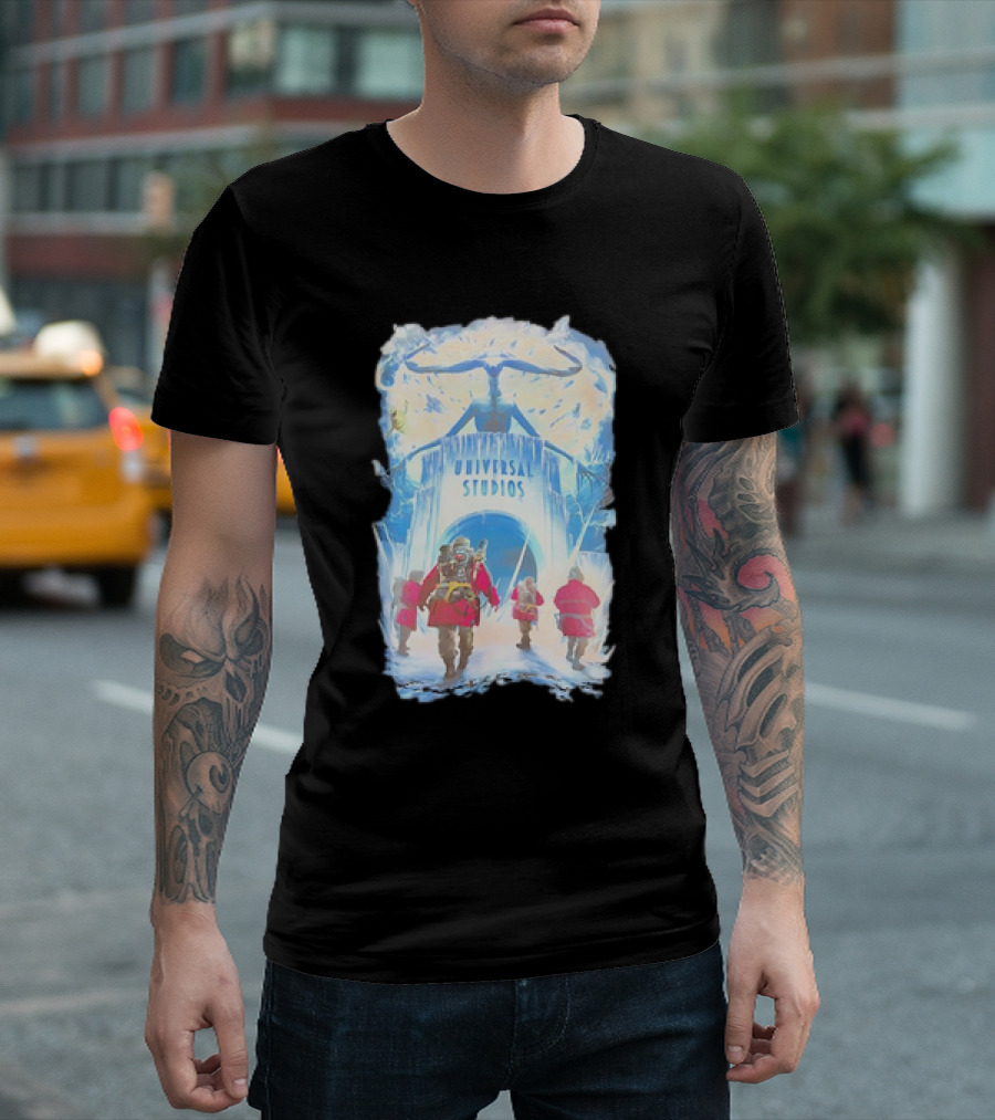 Universal Studios Ghostbusters Frozen Empire Adventure Scene T-Shirt