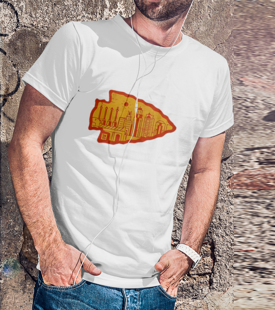 Arrowhead KC Kansas City Skyline T-Shirt