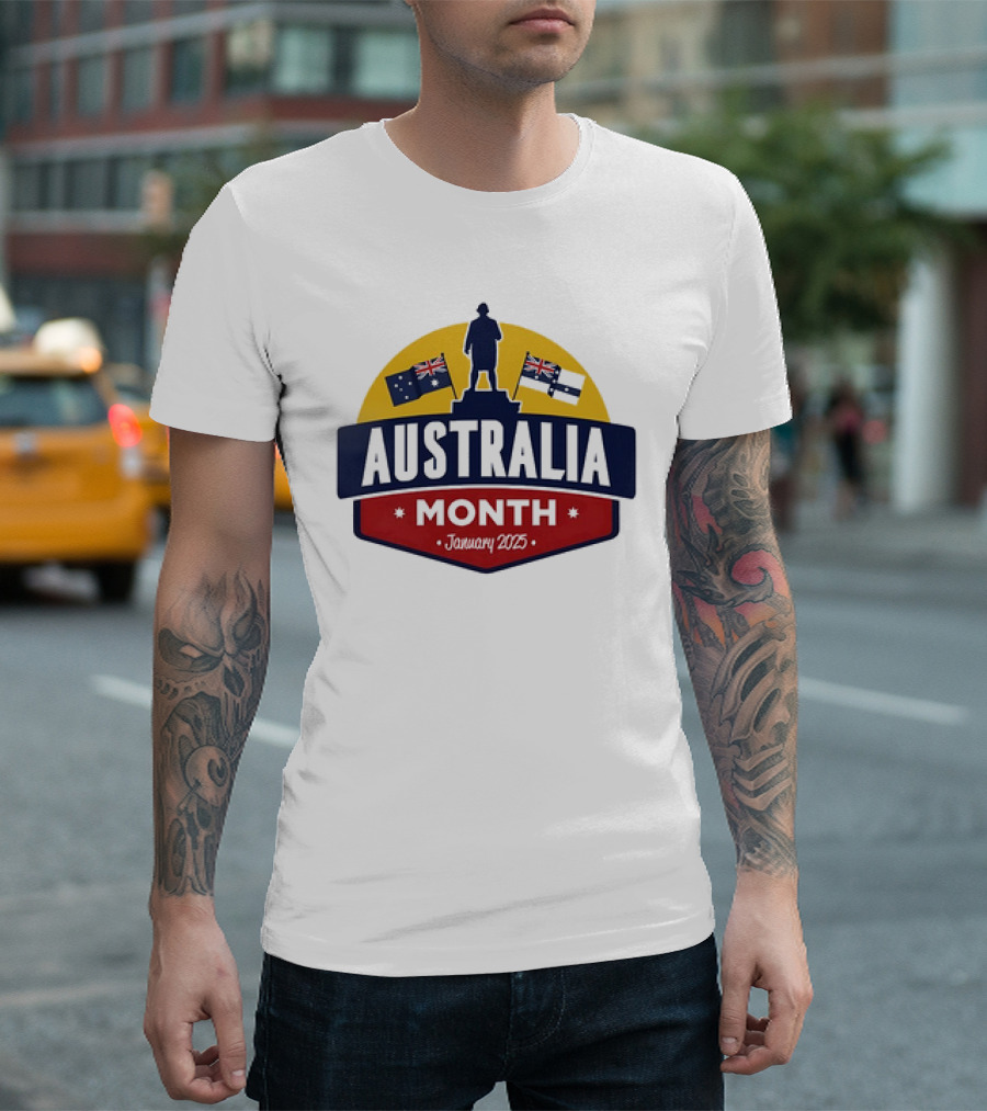 Australia Month Celebration January 2025 With Flags T-Shirt