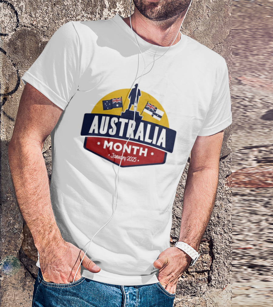 Australia Month Celebration January 2025 With Flags T-Shirt