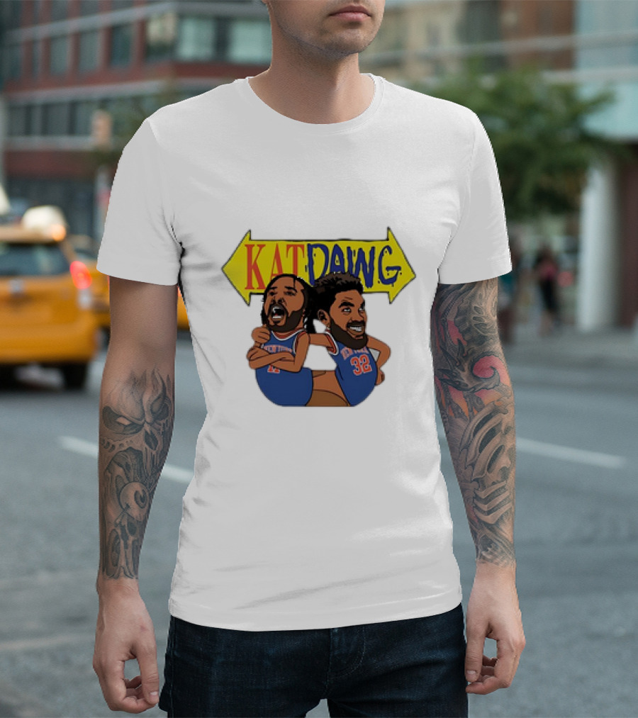 Kat Dawg Jalen Brunson Karl-Anthony Basketball Cartoon Characters T-Shirt