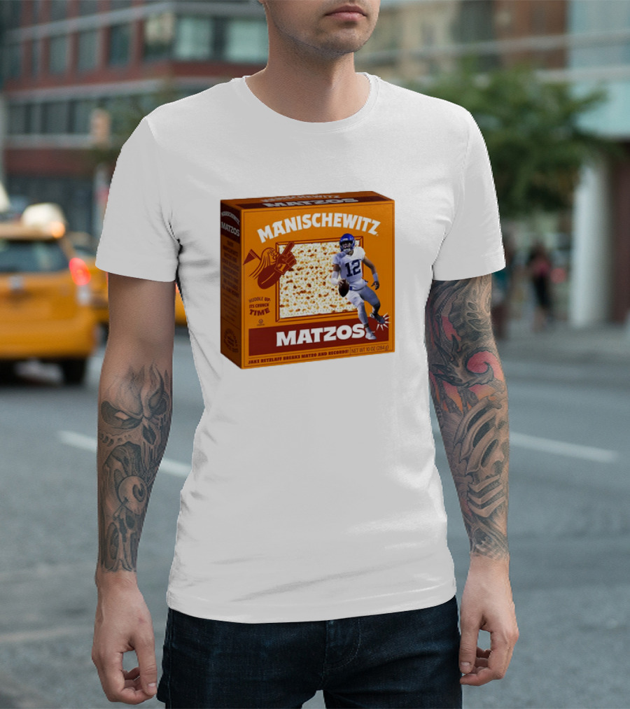 Manischewitz Matzos Jake Retzlaff Breaks Matzo and Records BYU Cougars Matzo Crunch Football T-Shirt
