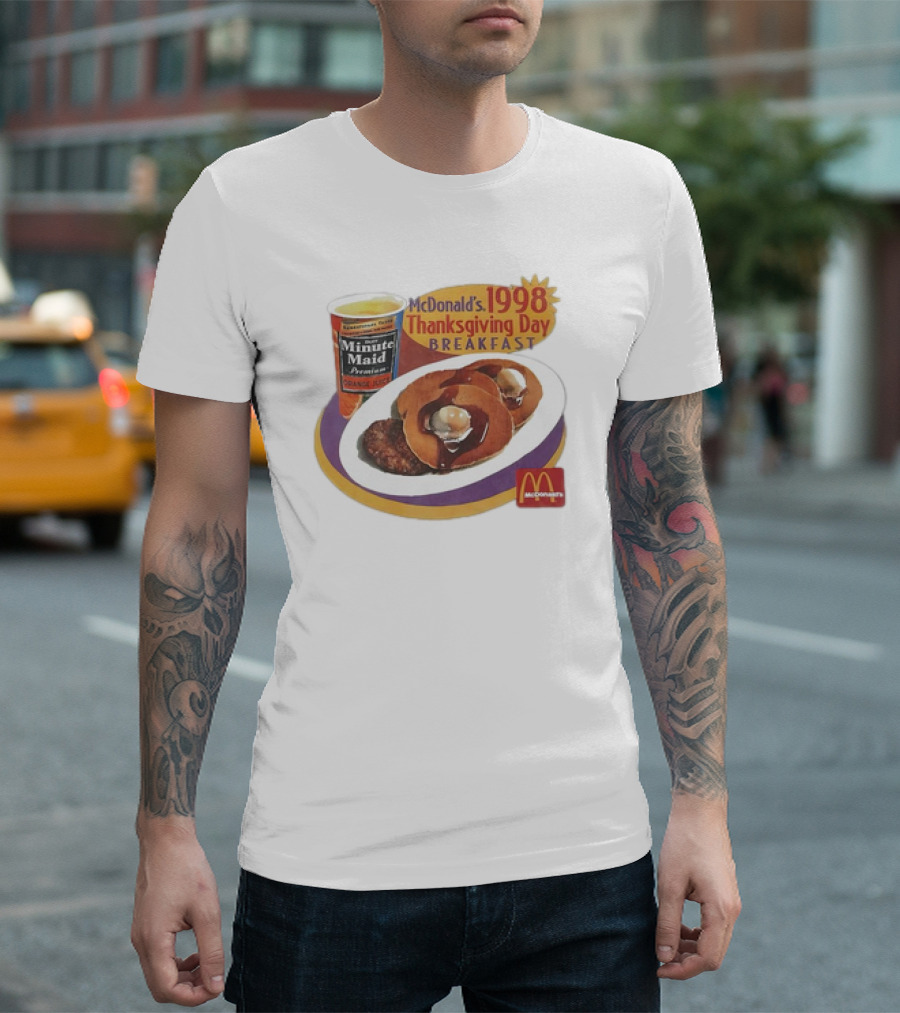Minute Maid Orange Juice McDonald’s 1998 Thanksgiving Day Breakfast With Pancakes T-Shirt