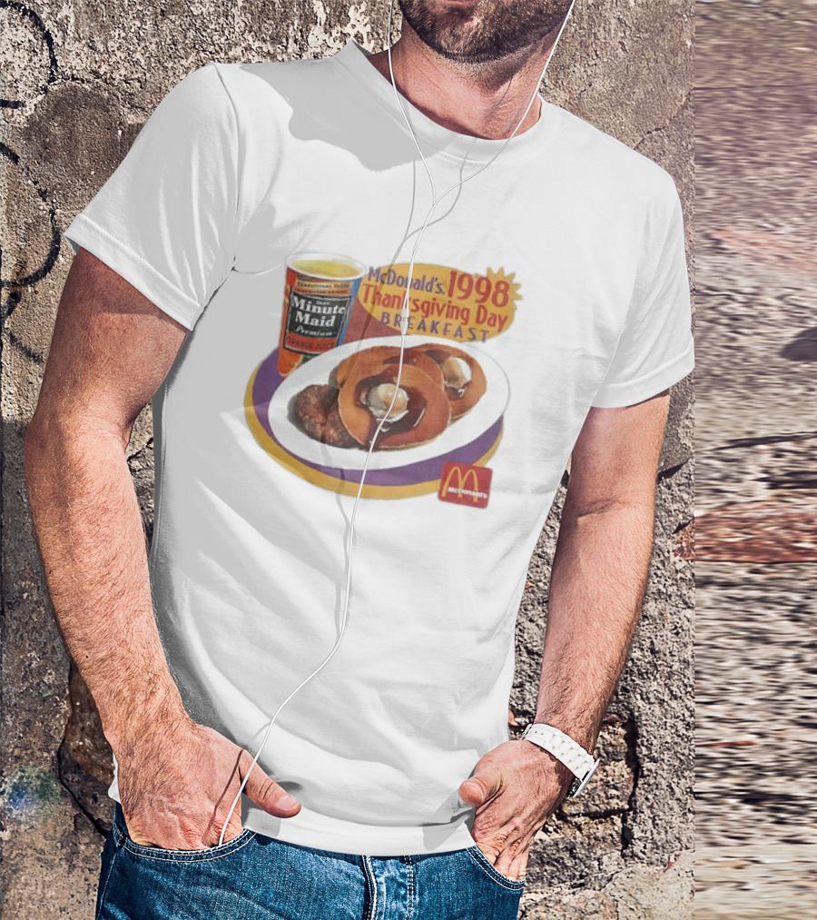 Minute Maid Orange Juice McDonald’s 1998 Thanksgiving Day Breakfast With Pancakes T-Shirt