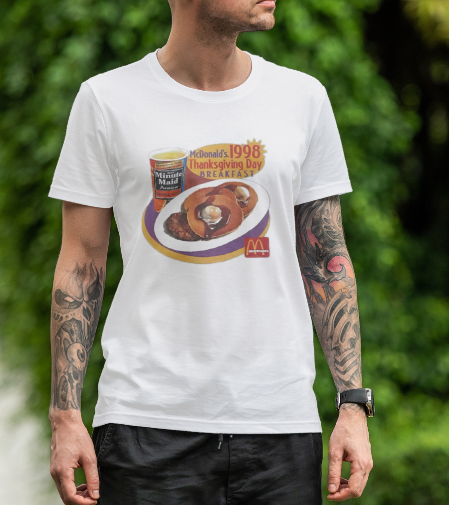 Minute Maid Orange Juice McDonald’s 1998 Thanksgiving Day Breakfast With Pancakes T-Shirt