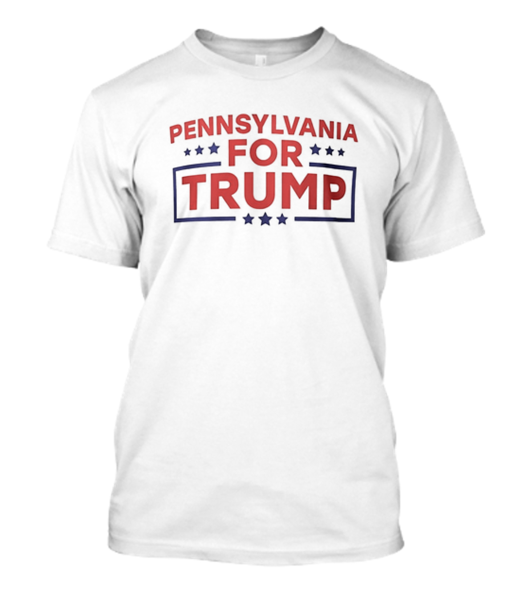 Pennsylvania For Trump Political Support Stars Bold Typography T-Shirt