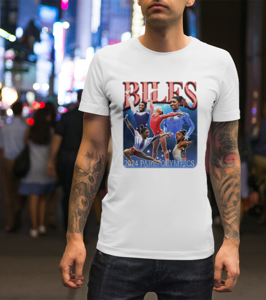 Biles 2024 Paris Olympics Gymnastics Champion T-Shirt