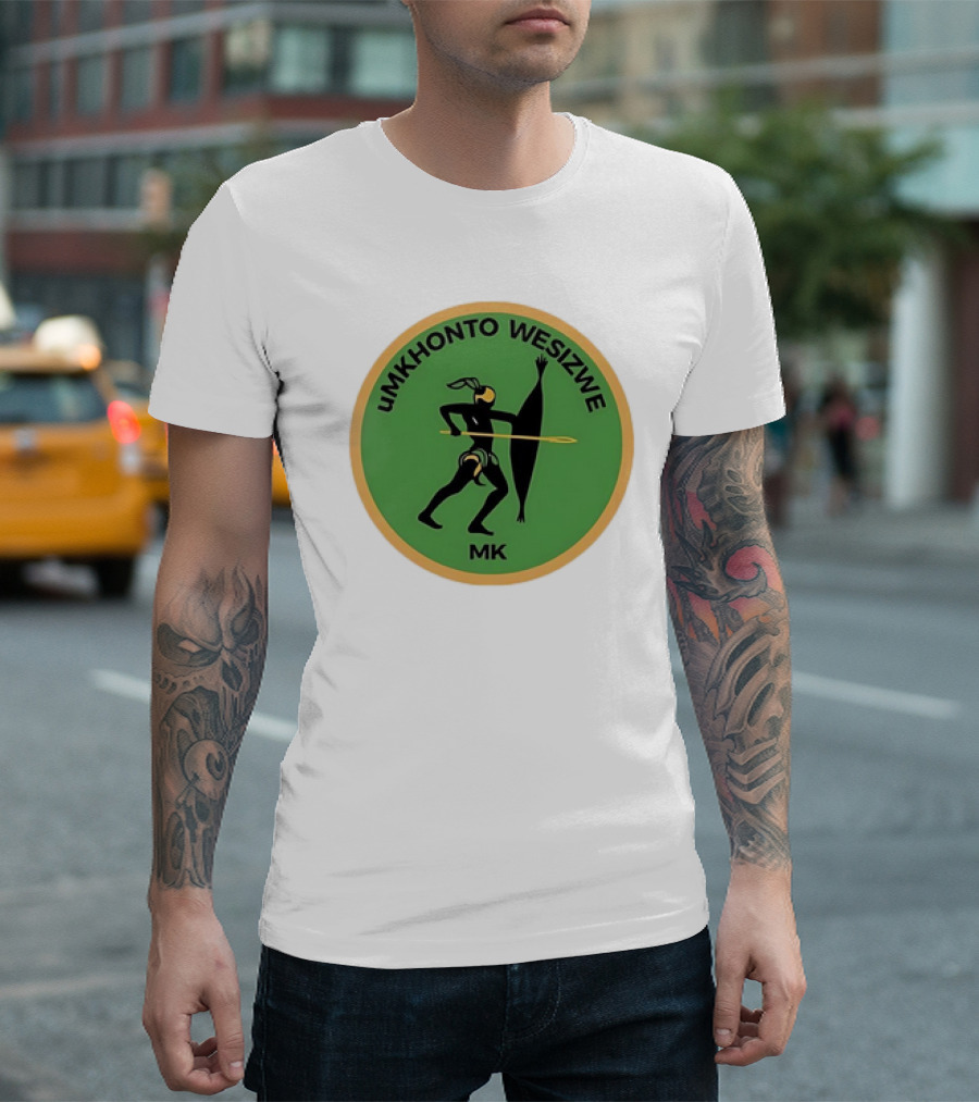 Umkhonto Wesizwe MK Embu Sign with Warrior and Spear T-Shirt