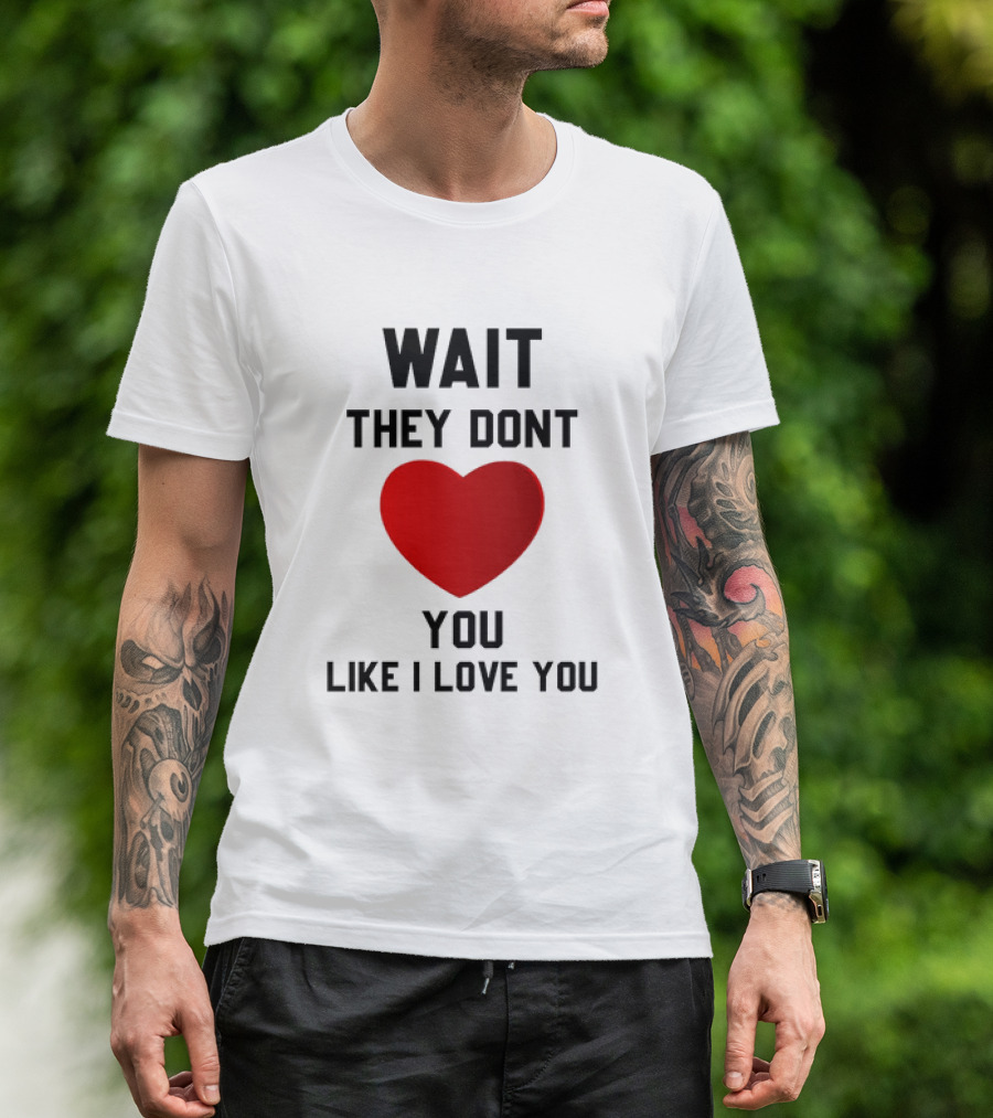 Wait They Don't Love You Like I Love You Heart T-Shirt